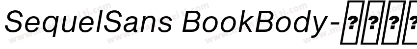 SequelSans BookBody字体转换